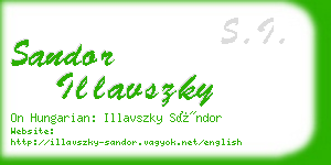 sandor illavszky business card